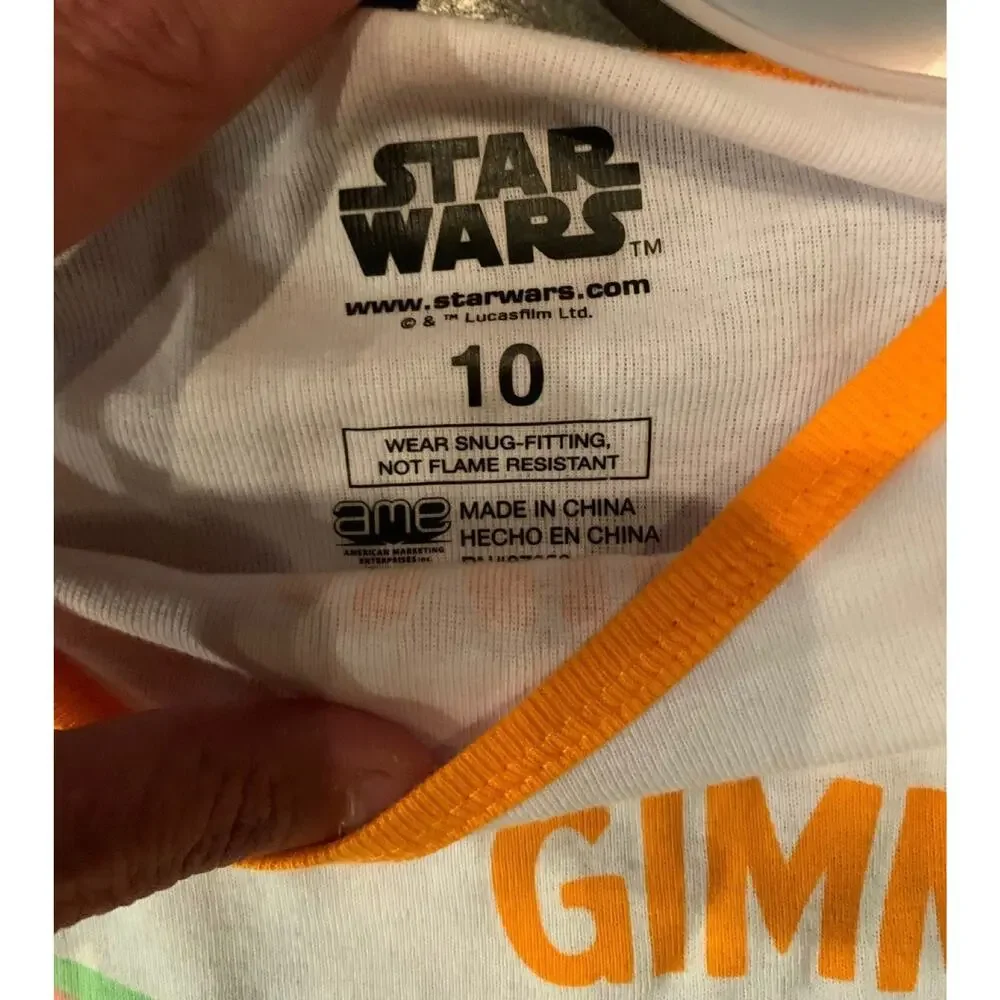 Children’s glow in the dark Star Wars Halloween pajamas girls size 10